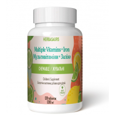 Витамины для детей | Children's Chewable Multiple Vitamins plus Iron - Herbasaurs